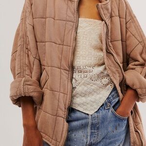 Free People Quilted Dolman Jacket